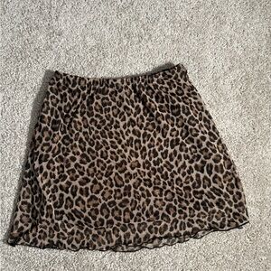 Leopard Print Women's Skirt